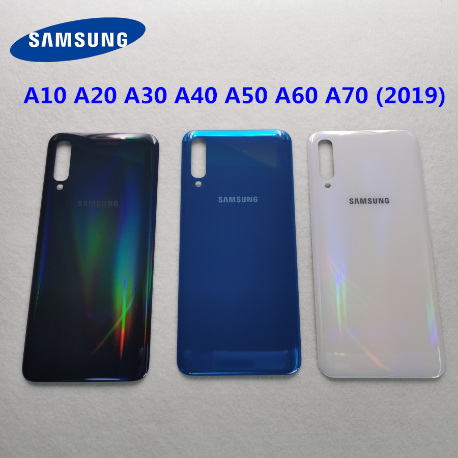 SAMSUNG Galaxy A10 A20 A30 A40 A50 A60 A70 Original Back Battery Cover Rear Door Housing Glass Panel Replacement Part