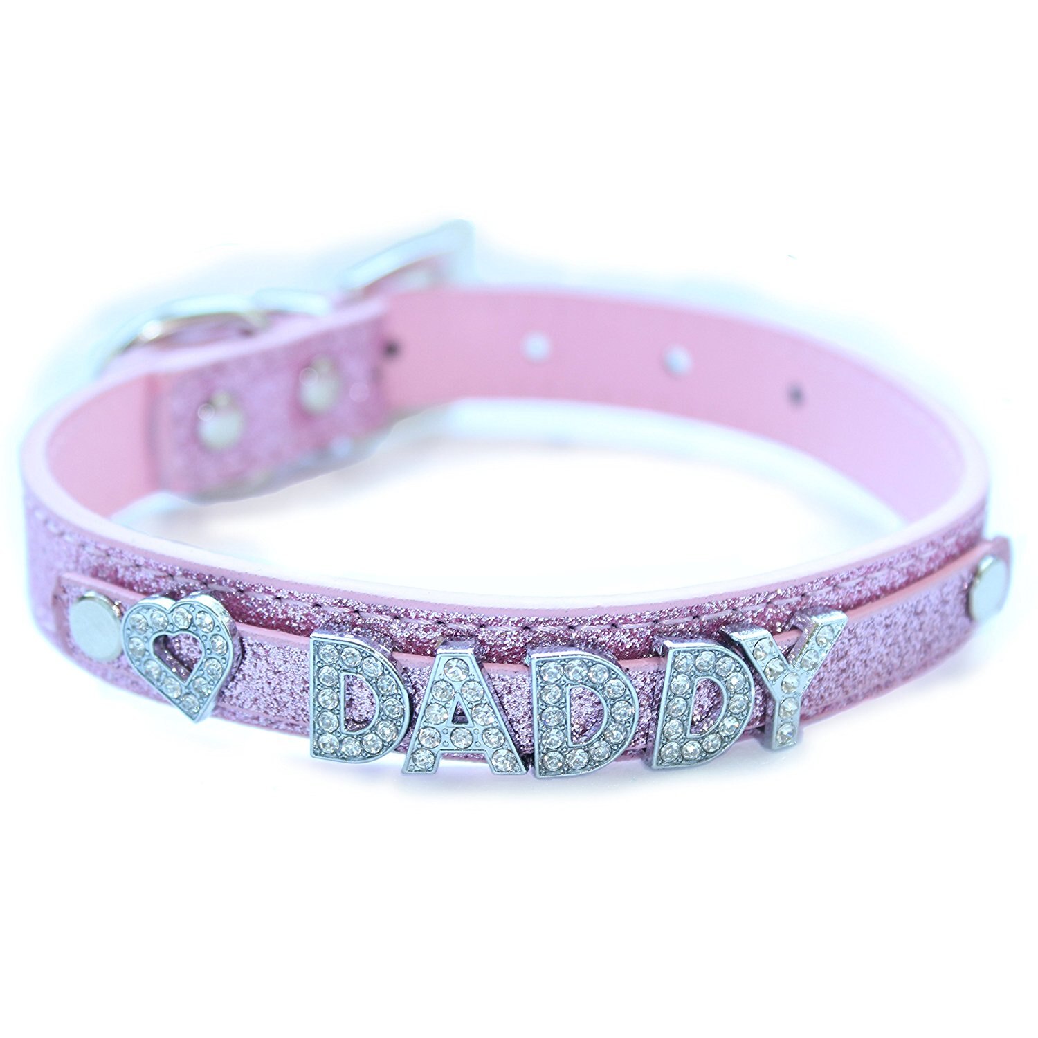 Daddy Dom DDLG/ABDL Lederen Kraag: Pink neck