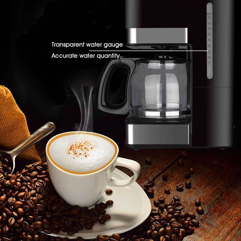 1.5L large-capacity Automatic Electric American Drip Coffee Machine For Home Office Espresso Coffee Maker Kitchen Appliance