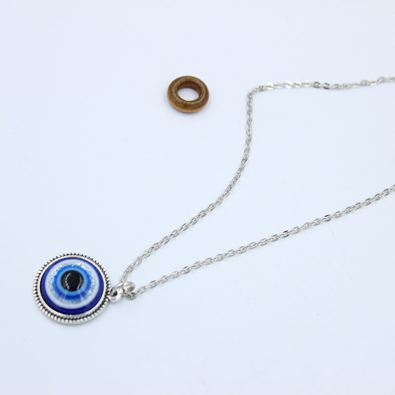 Trend Turkse Symbool Kwaad Blauwe Ogen Ketting Hanger Kraal Hanger Turkije Sieraden: Default Title