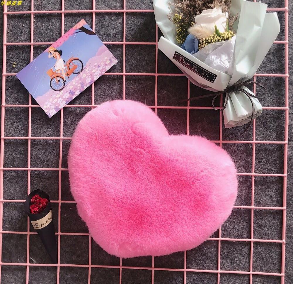 Women&#39;s Heart Shaped Handbags Cute Kawaii Faux Fur Crossbody Bags Wallet Purse Chain Shoulder Bag Lady Handbag: pink