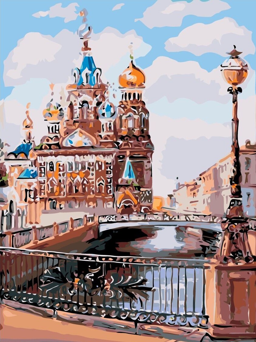 Pintura de HUACAN por números, paisajes de ciudad, Kits pintados a mano, pintura al óleo DIY sobre lienzo con dibujo de números, paisaje, decoración del hogar,: SZHC228