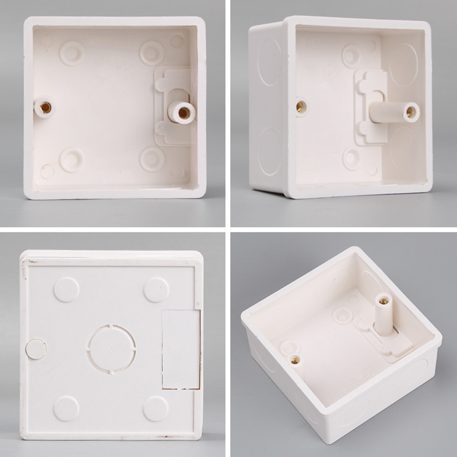 86X86 77X77 Square Wall Box Deep Case PVC Junction Box Wall Mount Cassette For Switch Socket Base Electrical Sockets Accessories