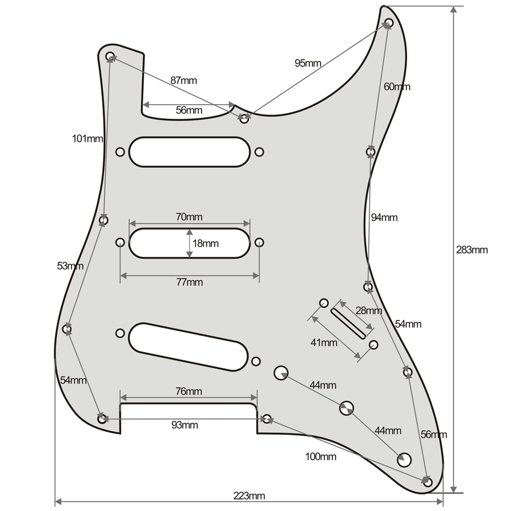 FLEOR Gold Metal Anodized Pickguard 11 Hole ST Electric Guitar Pickguard Scratch Plate SSS with Screws