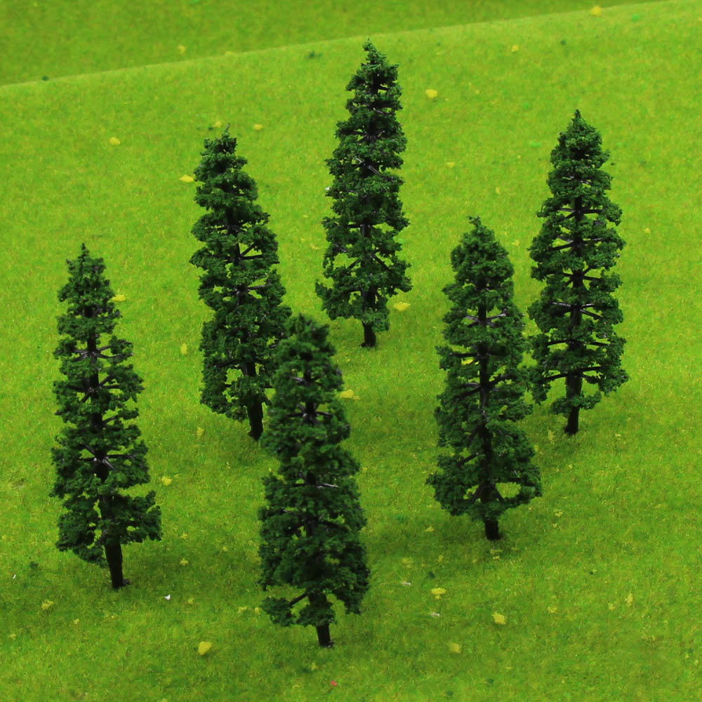 40pcs HO OO scale 1:75 1:87 Model Train Trees 90mm TC90 Railway Modeling Plastic Model tree model building kits