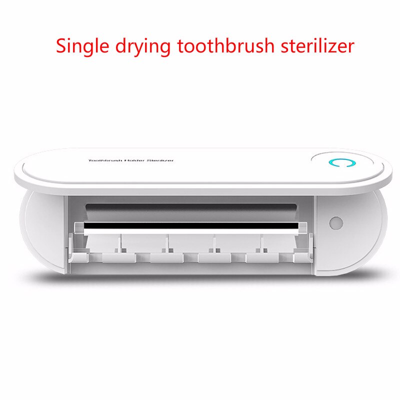 1Pcs Without Punching Toothbrush Ultraviolet Holder Sterilization Drying Toothbrush Rack Household Bathroom Accessories Set 5V: A
