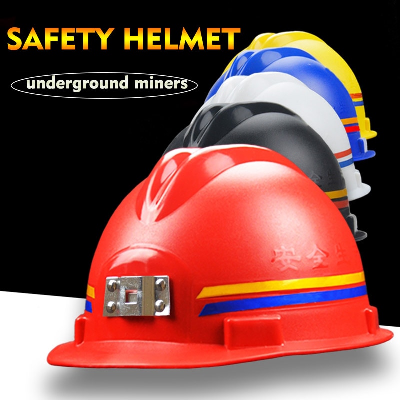 Hard Hat With Bracket Coal Mine Construction Safety Helmet Labor Protection Underground Working Anti-static Matte Helmets