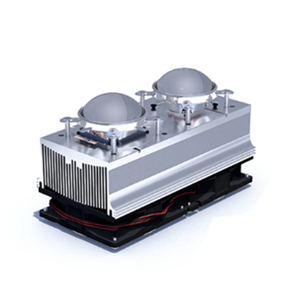 Disipador de calor LED de alta potencia, 100W, 200W, ventiladores de refrigeración con 44mm, lente de 60/80/90/120 grados + soporte Reflector