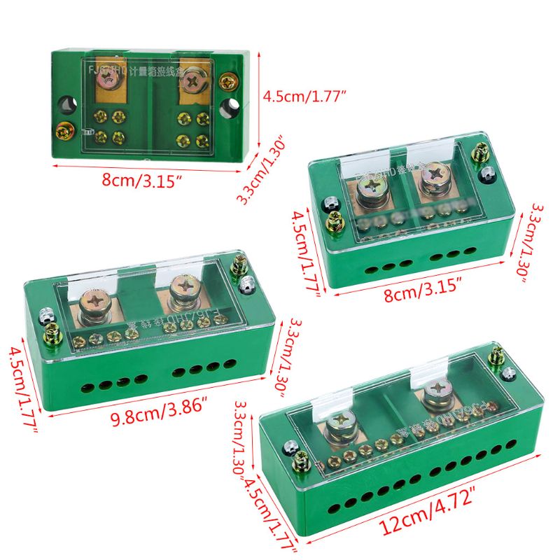 Single Phase 2IN 4/6/8/12 OUT Wire Terminal Box Household Distribution Box Terminal Junction Case