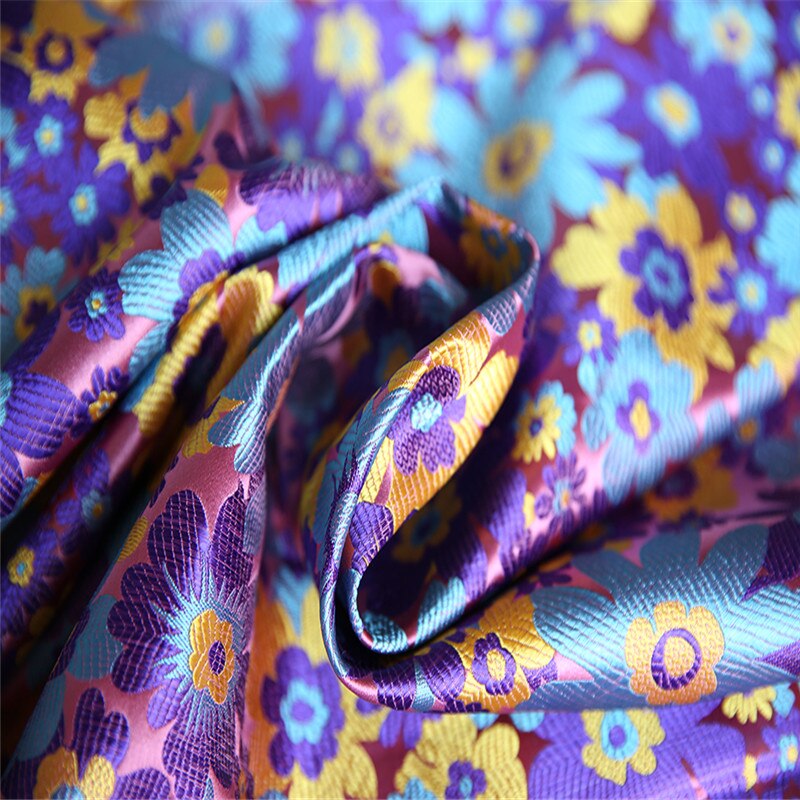 Brokade silke jacquard stof fremstilling 75cm bredde silke stof til gardin dekoration hjem tekstil