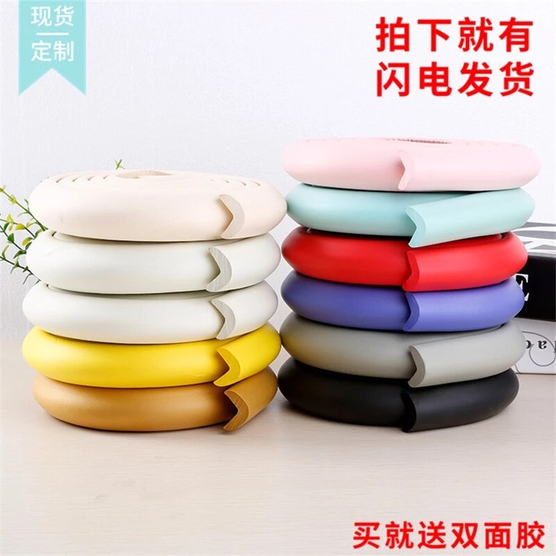 2M de seguridad del bebé escritorio protector para el borde de la Mesa de seguridad en forma de L protección para niños parachoques borde con ángulo casa Anti-colisión de la tira