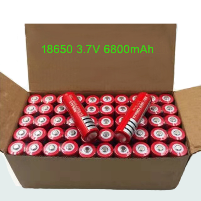 Original.BRC18650.batería de.litio.3.7V.voltios.6800mah.recargable.de.Li-Ion para elbanco.de.potencia.linterna..