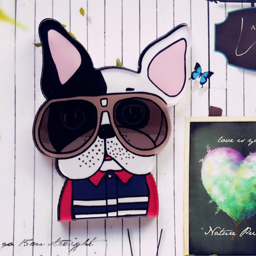 1Pcs Cool Dier Pictogram Mode Broche Acryl Badge Cartoon Hond Pin Kids Birthday Party Decoratie Op Rugzak Hoed sjaal