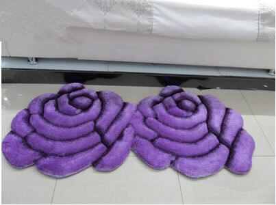 Mode Creatieve Bloem Shaped Rug Europa 3D Dubbele Rose Tapijten Voor Versieren Woonkamer Slaapkamer Delicate Persoonlijke Zachte Mat: W