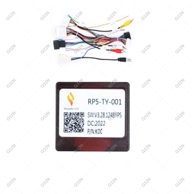 Canbus box Adaptor Decoder For Toyota RAV4 Camry With 16Pin Power Wiring Harness Cable Android Car Radio Stereo: black