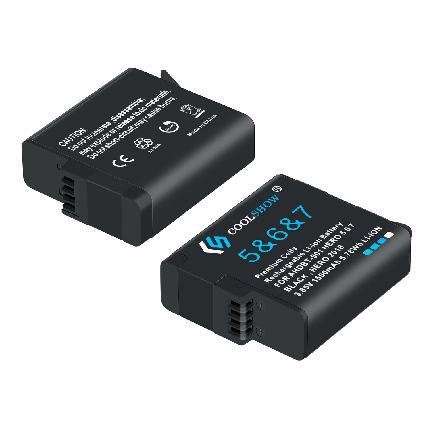 Batería de 1500mah para Gopro Hero 5, cargador de batería negro para Gopro Hero 7/6/5 baterías de Cámara de Acción Accesorios de Cámara: Verde