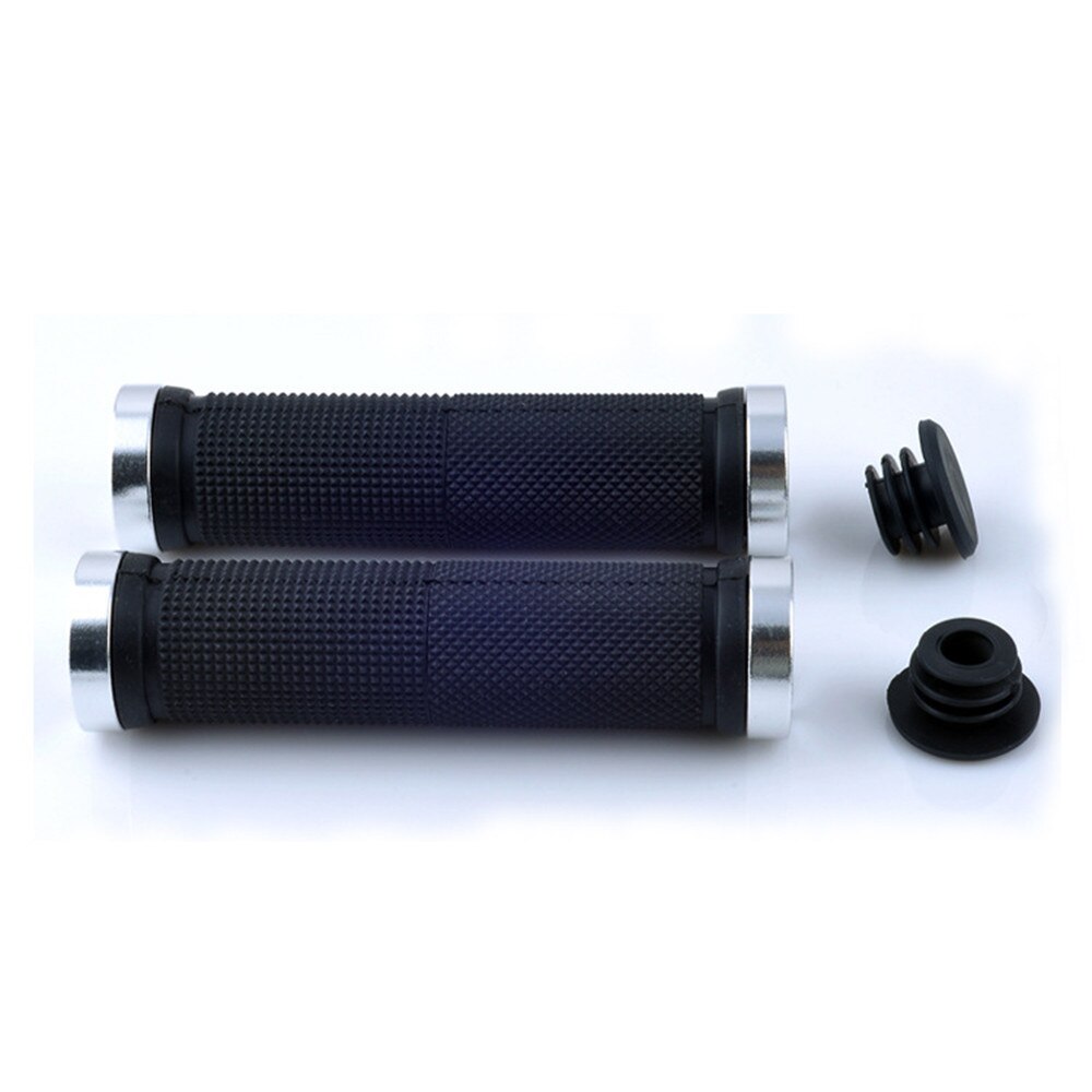 25# Bike Accessories Mountain Cycling Bike Bicycle Mtb Handlebar Grips Rubber Anti-slip Handle Grip Велосипедные Аксусуары: Silver 