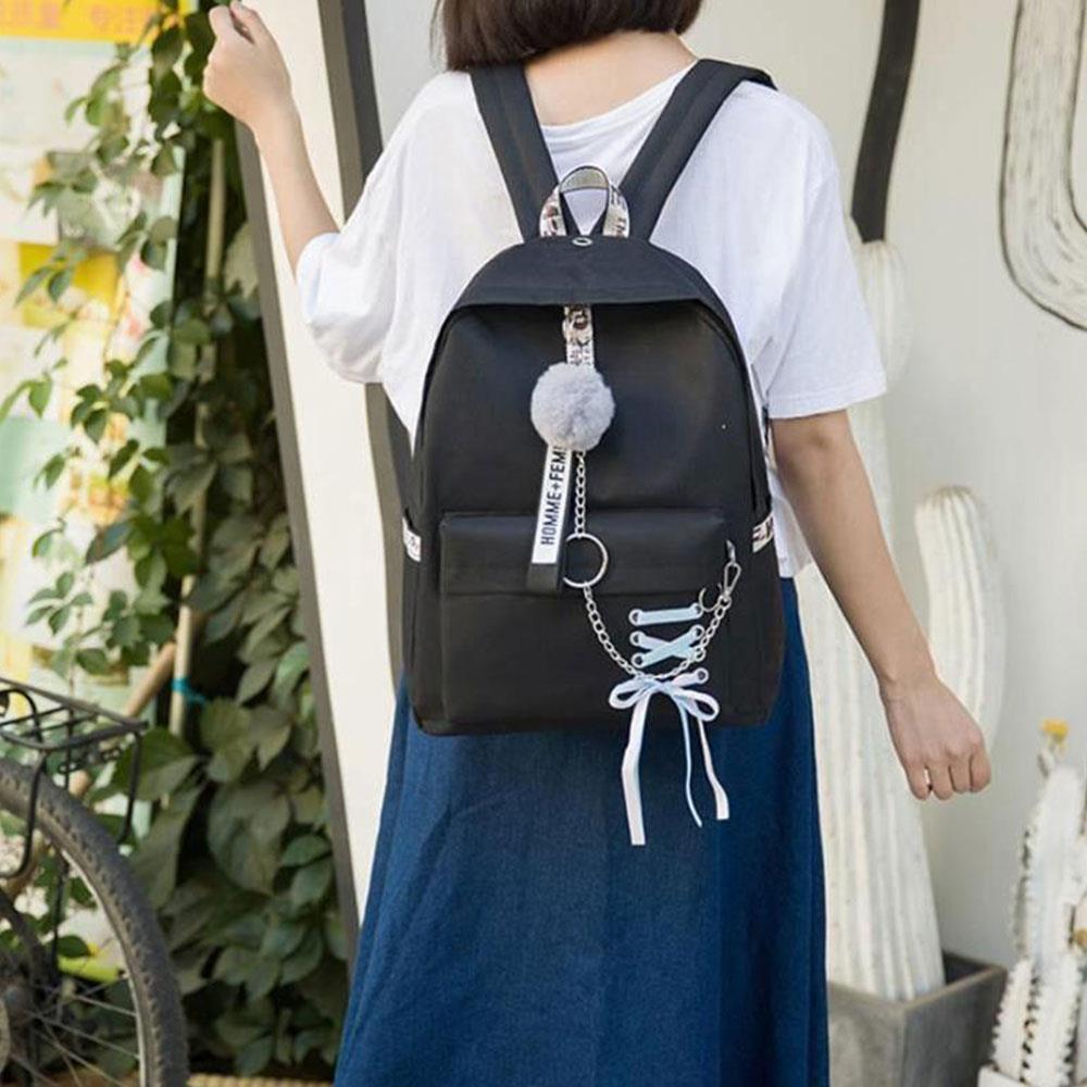 Sac à dos scolaire sacs à bandoulière fête sac à main bal RANSEL femmes balle haut en Nylon populaire voyage dame: Black Style 2