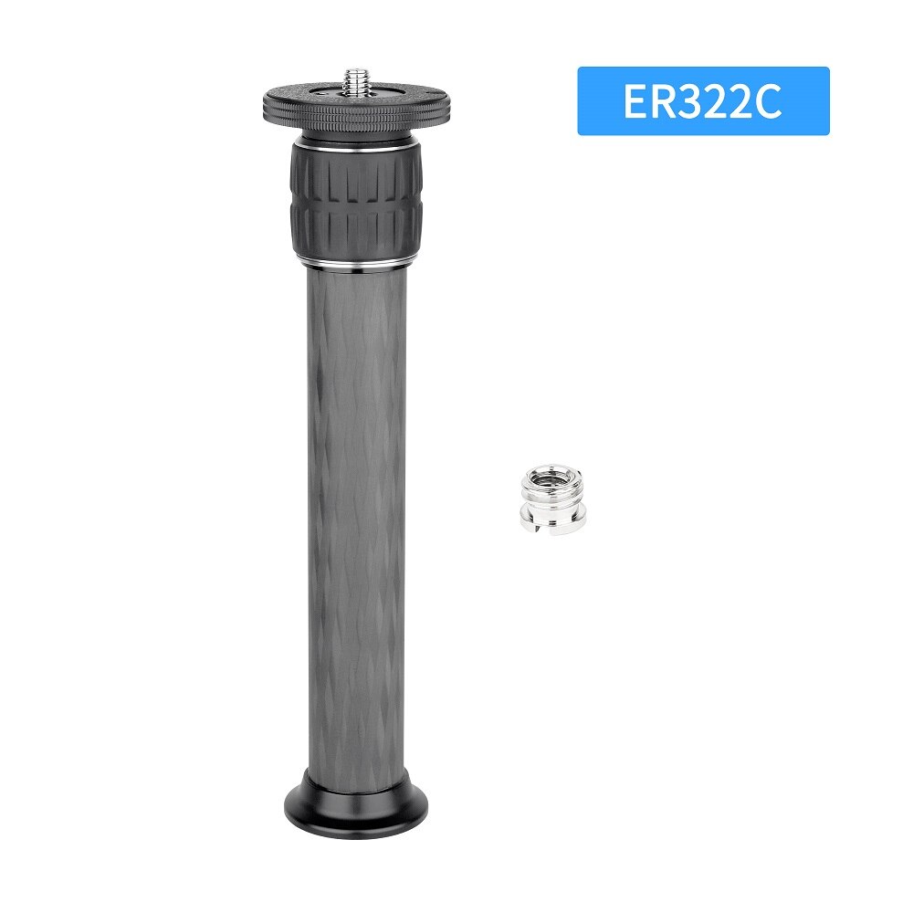 INNOREL Universal 10 Layers Carbon Fiber Tripod Center Column Extension Pole Extender for Tripod Monopod DSLR Camera: Silver