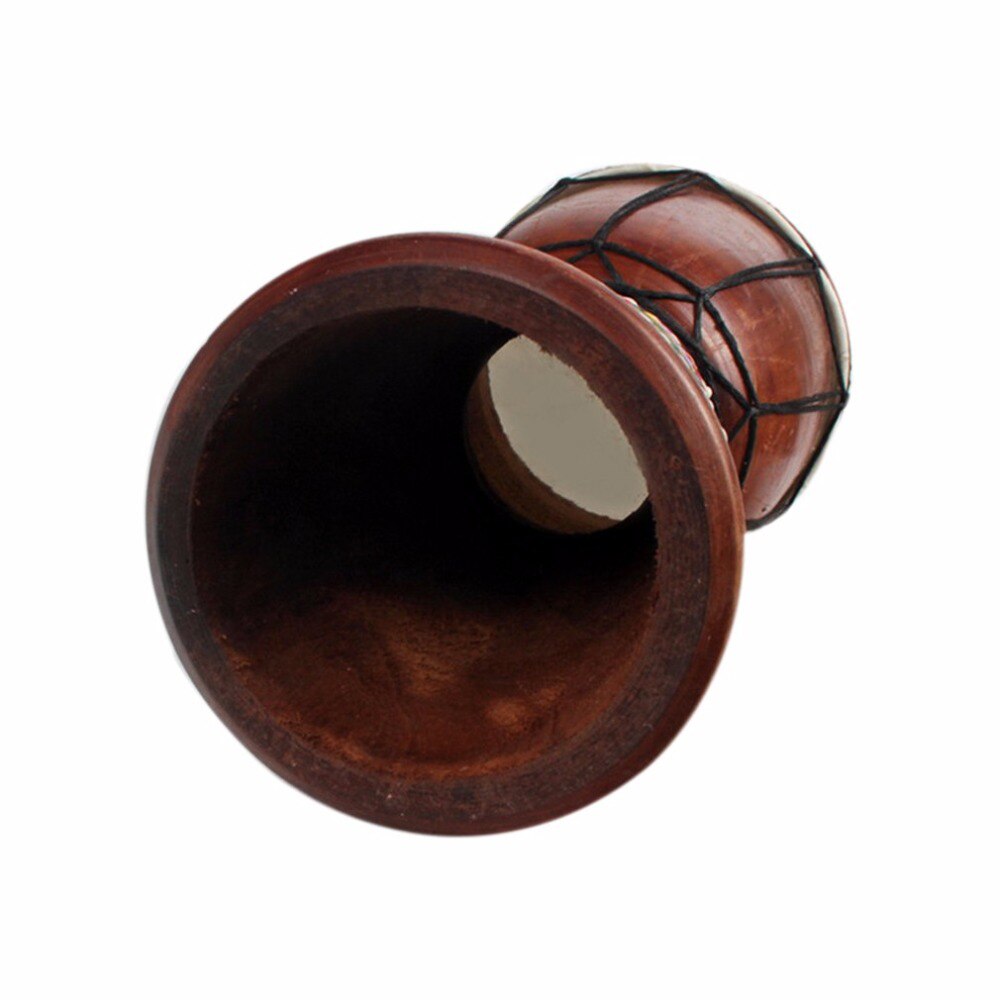 6in Afrikaanse Djembe Trommel Hand Gesneden Massief-Hout Geit-Skin Traditionele Afrikaanse Drum Percussie Muziekinstrument