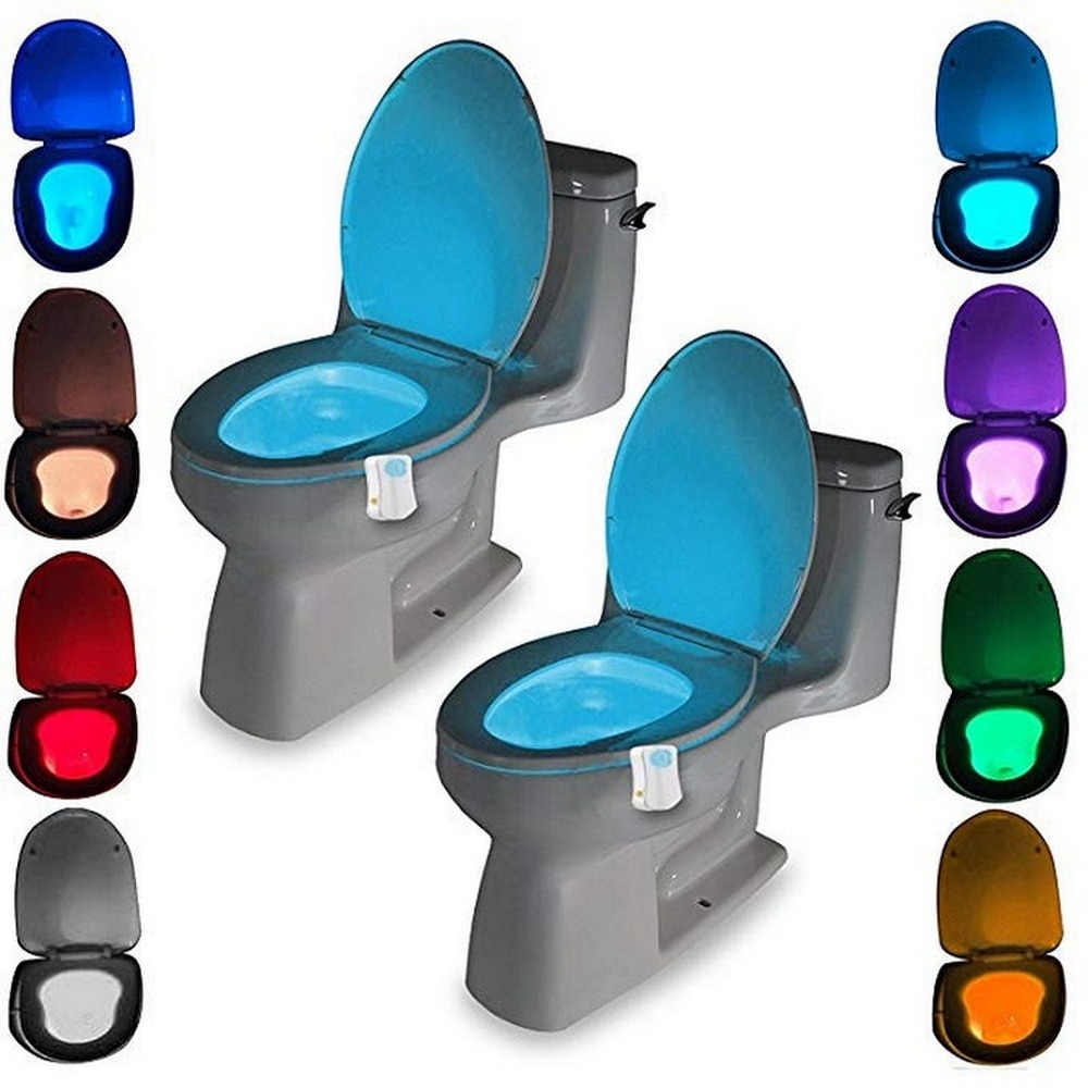 Wc Sitz Nachtlicht PIR Clever Bewegung Sensor 8 Farben Wasserdicht Hintergrundbeleuchtung Für Wc Schüssel LED Luminaria Lampe WC Wc licht