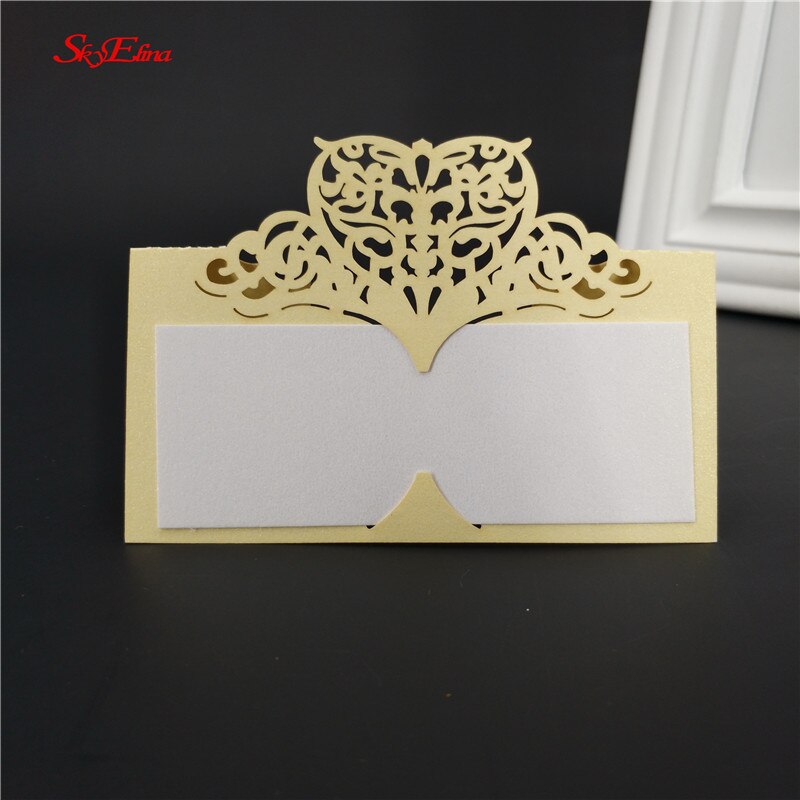 50pcs Party Table Name Guest Place Cards Favor Decoration Wedding Card birthday party Supplies Seating Decoration 5zSH871-50: yellow