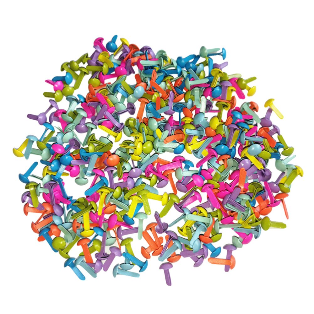 100 Pcs Mini Brads Diverse Kleuren Ronde Brad Pastel Brads Voor Scrapbooking Ambachten Maken Stempelen En Diy-8x20mm