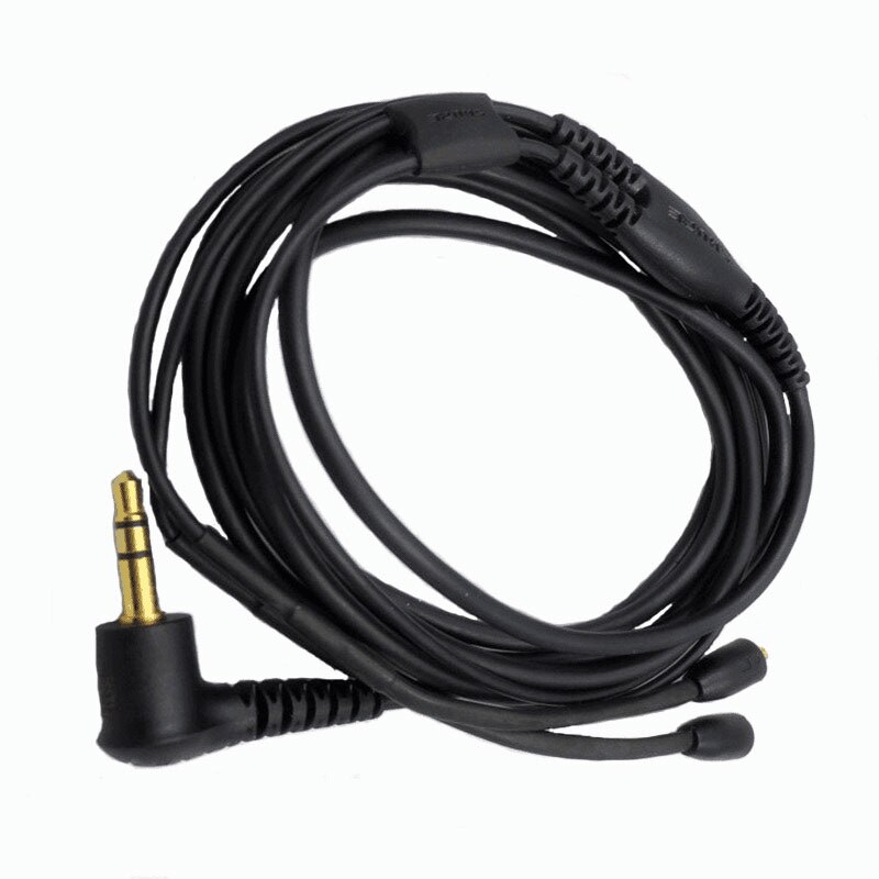 64 cali/1.6 metrów biały kabel robić słuchawek słuchawek przewód drutu dla SHURE SE215 SE315 SE425 SE535 TH904 kabel audio czarny-1.2m: czarny