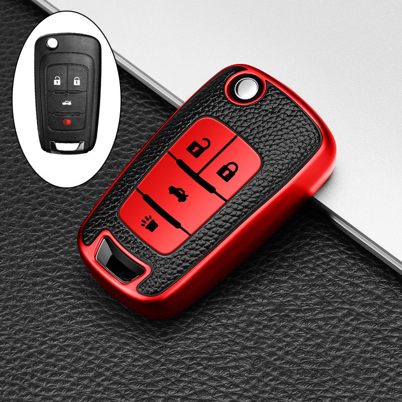 Funda de cuero TPU con 3/4 botones para llave de coche, carcasa Fob para Chevrolet Cruze Aveo Camaro Epica Lova Sail Spark Opel Astra Corsa