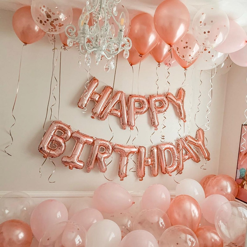 Happy Birthday Balloons Banner Buchstaben Folie Ballons für Baby Dusche Kinder Geburtstag Party Dekoration Alphabet Air Ballon Girlande