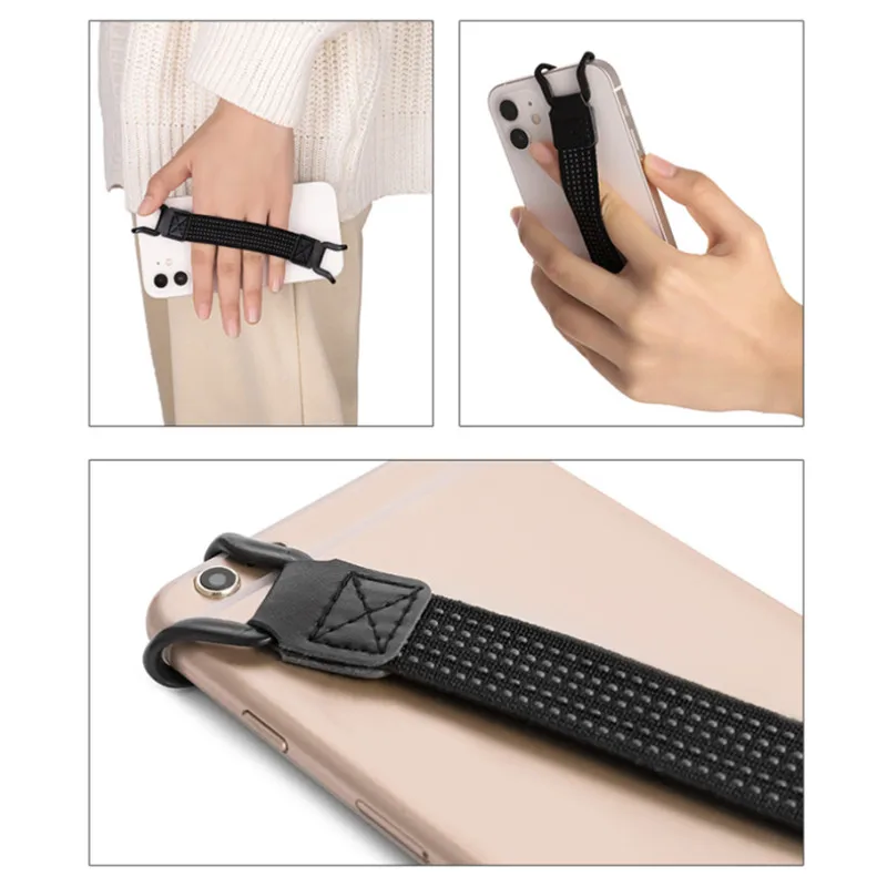 Mobile Phone Holder Wrist Band Anti Phone Strap Band Holder One-handed Operate Finger Grip Stretchable Bracket Tablet