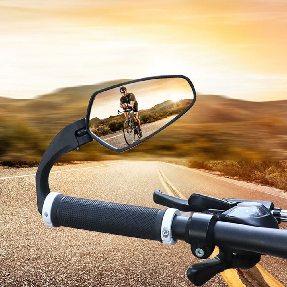 Bike Mirrors Bar End Easy Install With Wrench Outdoor 360 Degree Rotatable Rear View Aluminum Alloy Accessories Reflective
