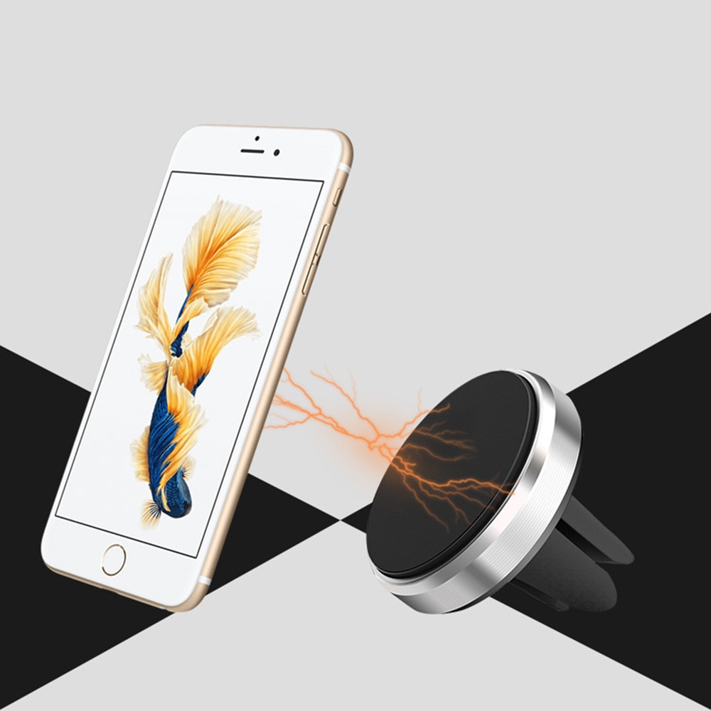 Luftventil holder mobiltelefon holder navigation magnetisk bilholder 360 metal mini magnet beslag smartphone stativ magnet holder