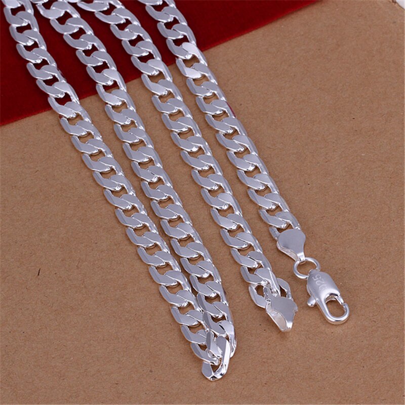 Silber 925 Schmuck Sets Für Männer 4mm Figaro Kette Armband & Halskette 2 stücke Kostüm Schmuck Set Zubehör Dekorationen bijoux