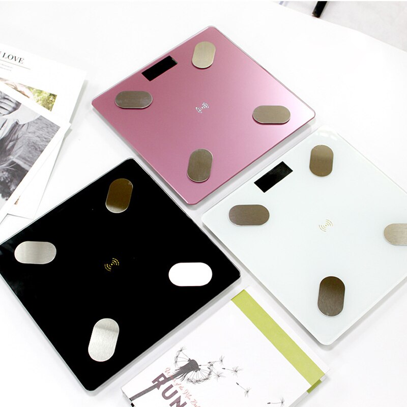 Balance de graisse corporelle Bluetooth balance BMI balance de pesage intelligente analyseur de Composition corporelle LED électronique balance de salle de bain numérique