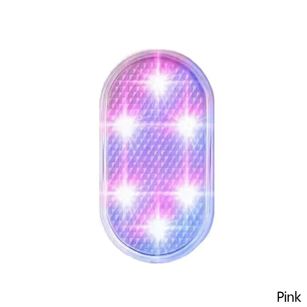 Luci a portato senza fili magnetiche per interni auto Luci a portato per interni per auto Lampada per atmosfera con accento al neon automobilistico ricaricabile tramite USB: Colore rosa