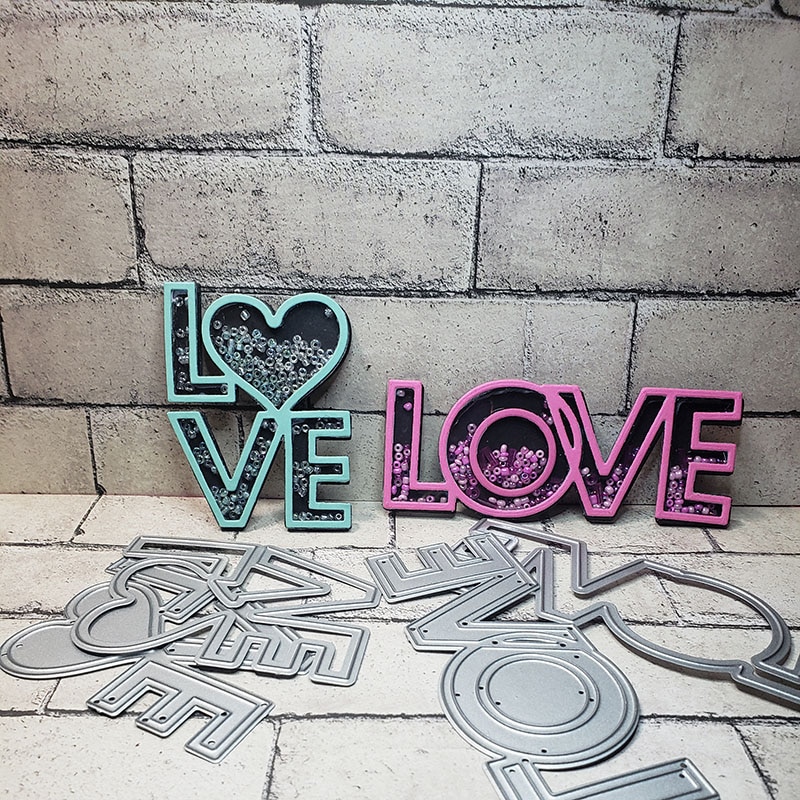 Layred Love heart Shaker card Metal Cutting Die Stencils for DIY album Decorative Embossing Paper Cards