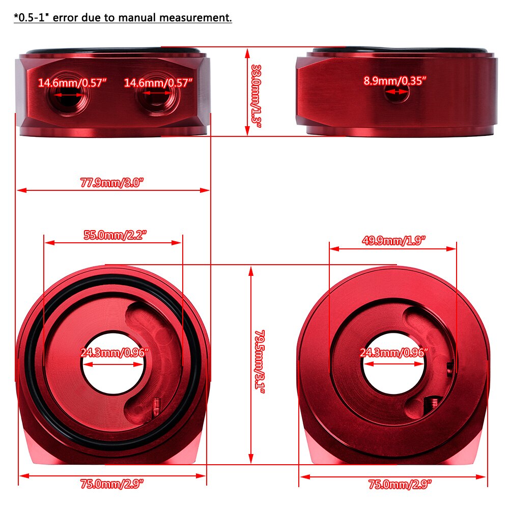 - Universal oil filter sandwich adapter Aluminum Sandwich Oil Adapter Filter Cooler Plate Kit AN10 JR6721