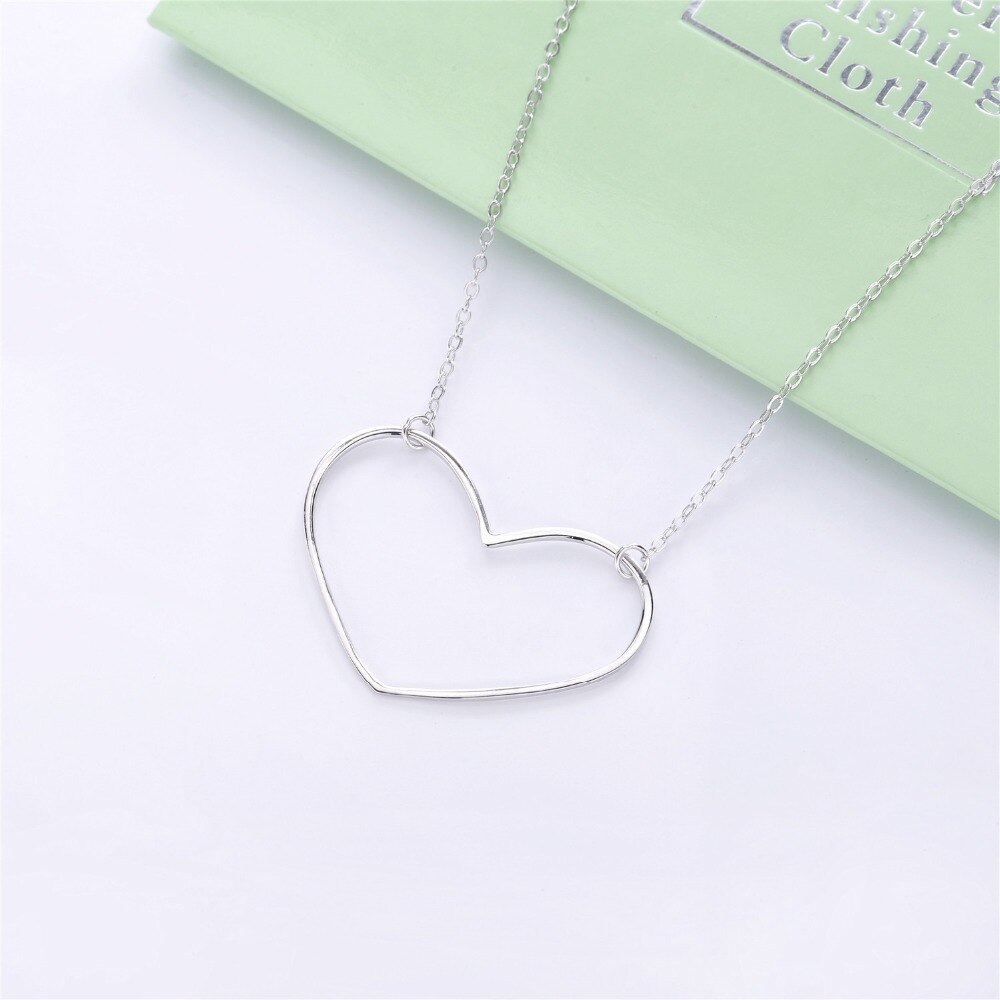 Moonmory 925 Sterling Silber Verriegelung Schlüsselbein Kurze Halskette Große Herz Lange Kette Halskette Für Frauen collares erkek kolye