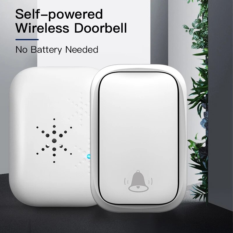 150M Ring Doorbell Wireless Doorbell No Battery Waterproof Self-Powered Door Bell Home Cordless Ring Dong Chime Timbre Calling