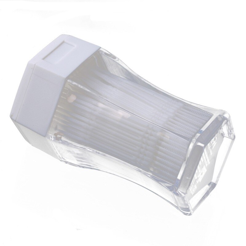 200 Stks/set Zacht Plastic Dubbele Kop Geborsteld Tandenstoker Oral Care 6.2 Cm Meerdere Kleur Vonvenient tandenstoker: White