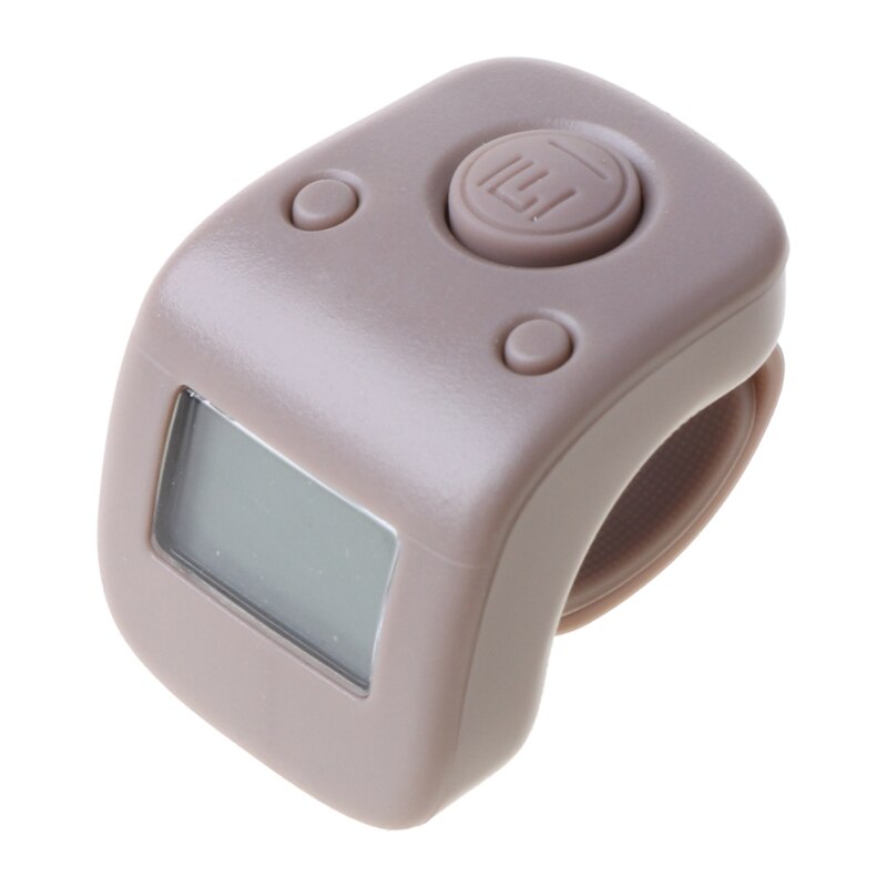 Digital Rechargeable 6 Digit Counter beads Prayer Clicker 6 channel LCD Finger Ring Hand Tally Counter: Gray