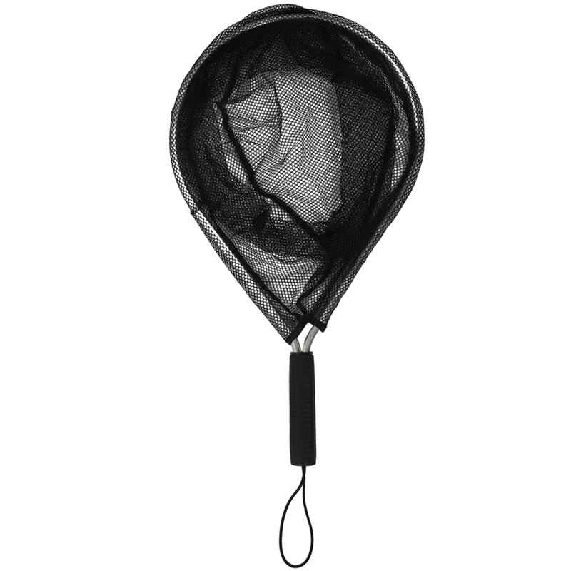 Aluminium Landing Nets Fly Fishing Fish Saver Nylon Knotless Mesh Trout Hand Net: Default Title