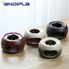 Styl japońnarty czarny Zen kominek robić aromaterapii ceramiczne naczynie na herbatę kuchenka świecznik czajnik Trivets kawy podgrzewacz robić mleka herbata akcesoria