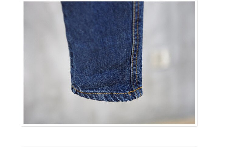 Forår børnetøj slanke solide huller denim blå baby piger drenge jeans til piger drenge børn afslappede jeans lange bukser