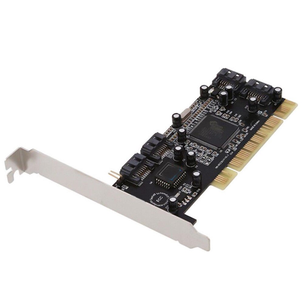 PCI To SATA Controller Adapter Card Converter For Desktop PC Easy Apply Plug -swappable Stable 4 Ports Quick Internal Add On