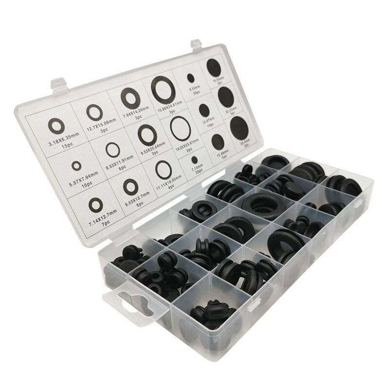 125 Pcs Nitril Rubber Nbr O-Ring Pakking Ring Assortiment Kits