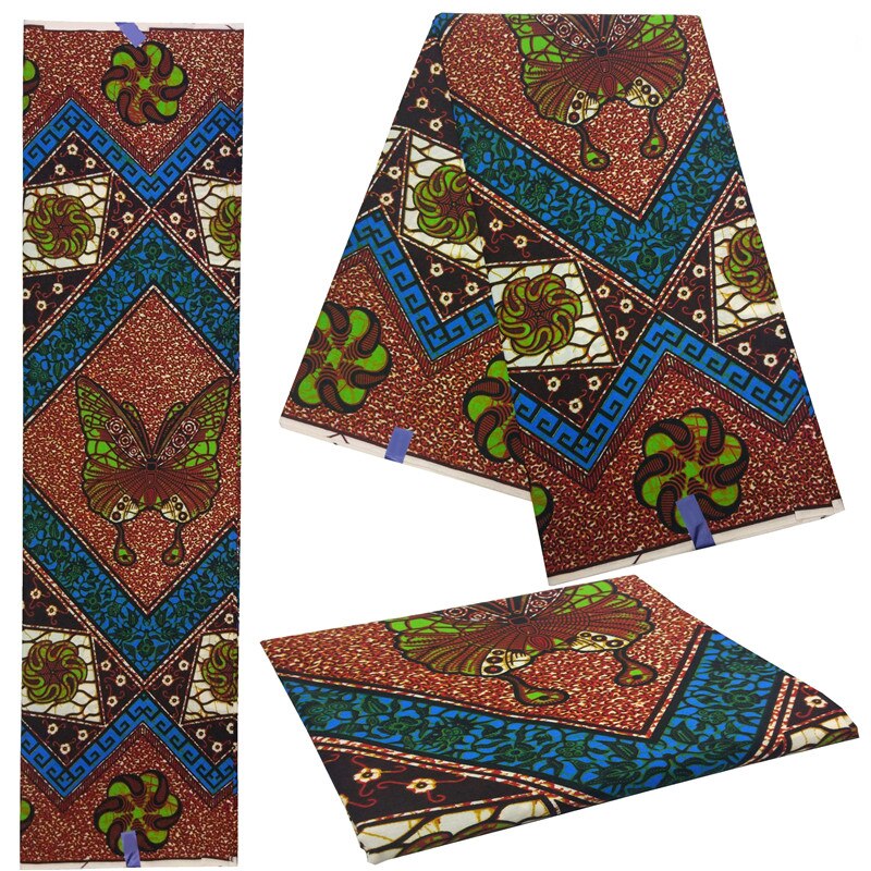 Veritable Wax African Nigerian Ankara Wax Printed Fabric Butterfly Print African Fabric For Dresses