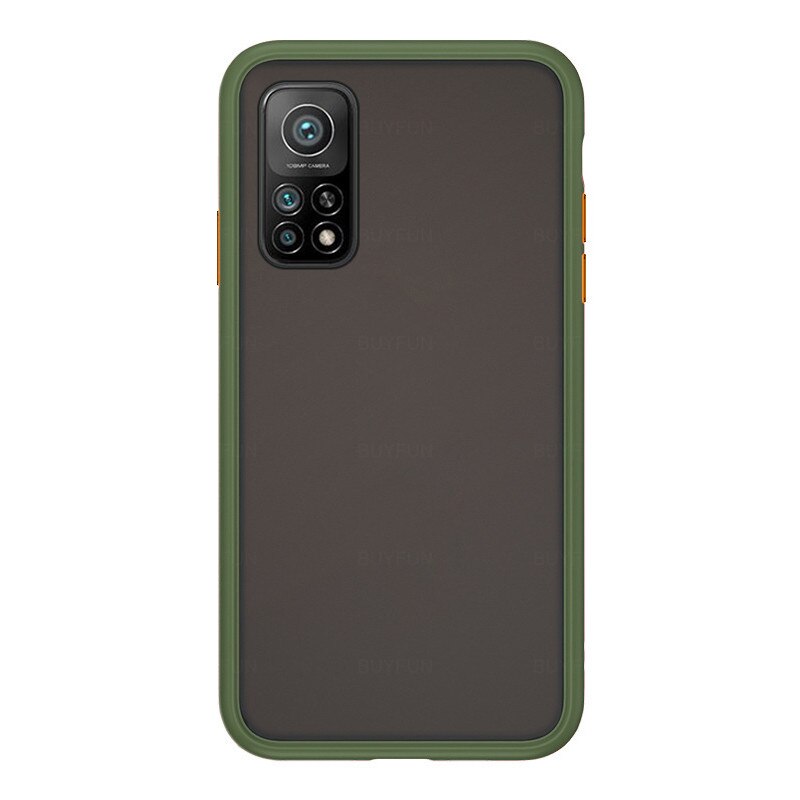 Mi10t pro case przezroczyste matowe pokrowce na xiaomi mi 10 t 10 t pro case silikonowe, odporne na wstrząsy coque fundas na xiaomi10t pro capas: mi 10t / light green