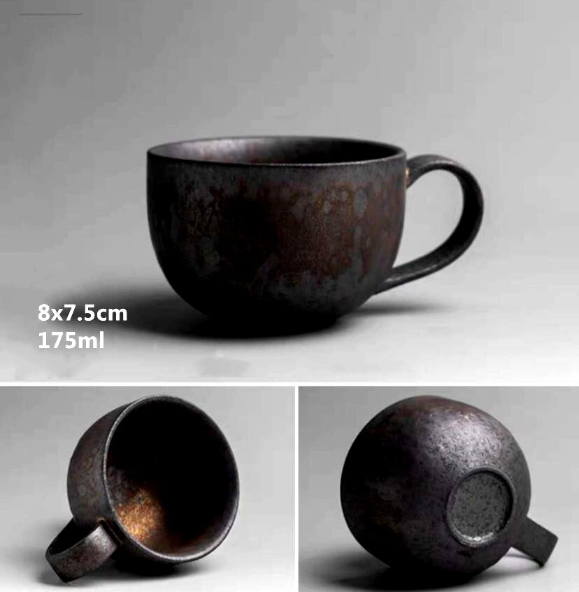 Japansk stil grov keramik retro kontor temuggar vintage handgjorda vattenkopp kaffe mjölk drinkware: 13